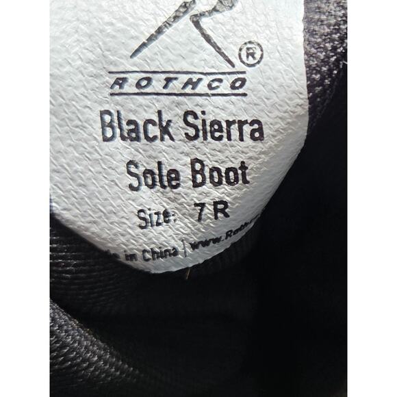 Rothco G.I. Type Sierra Sole Black Tactical Boots Sz 7 - Military Style Footwear